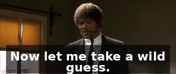 Animated reaction prompting the reader to take a wild guess